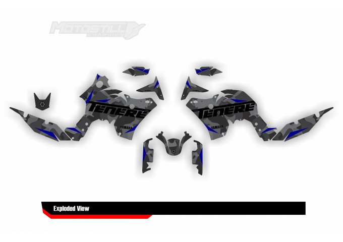 Yamaha T7 Tenere 700 Full Graphic Sticker Decal Wrap Kit Fits 