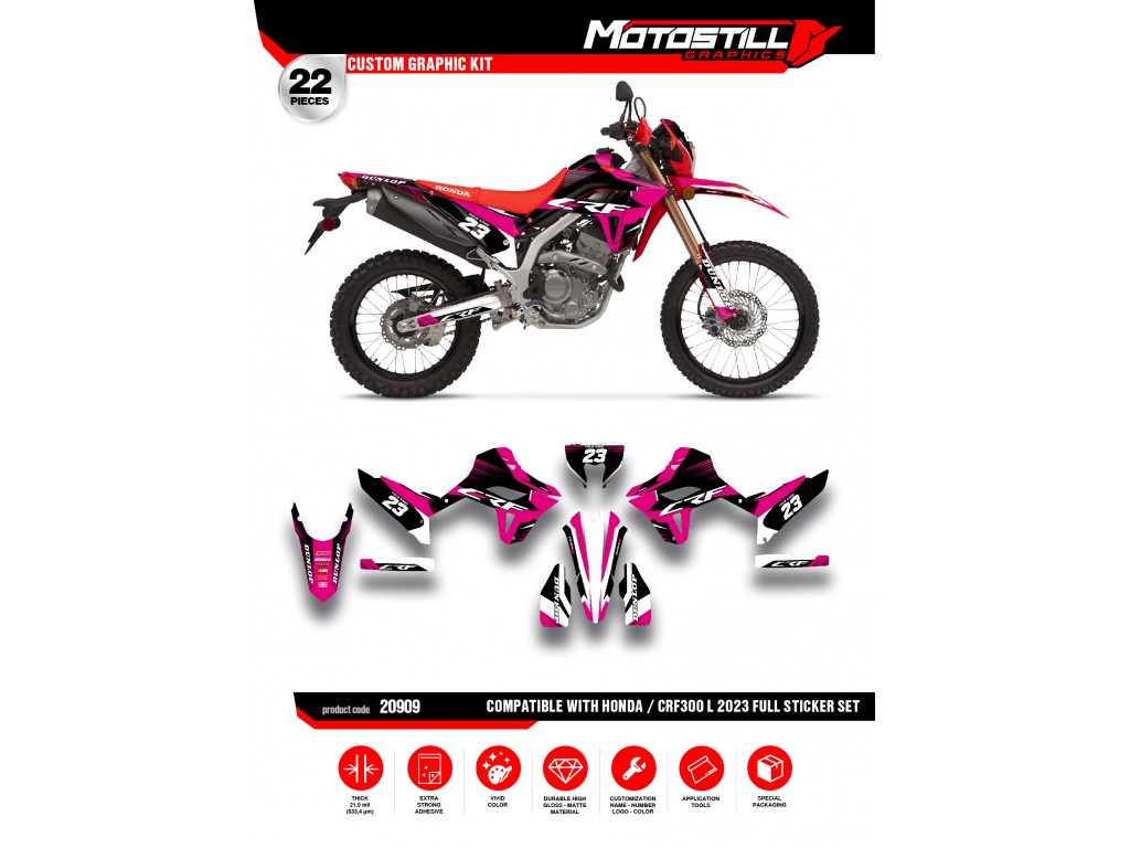 Honda Crf L Rally Graphic Kit Honda Crf L Rally Graphic Kit