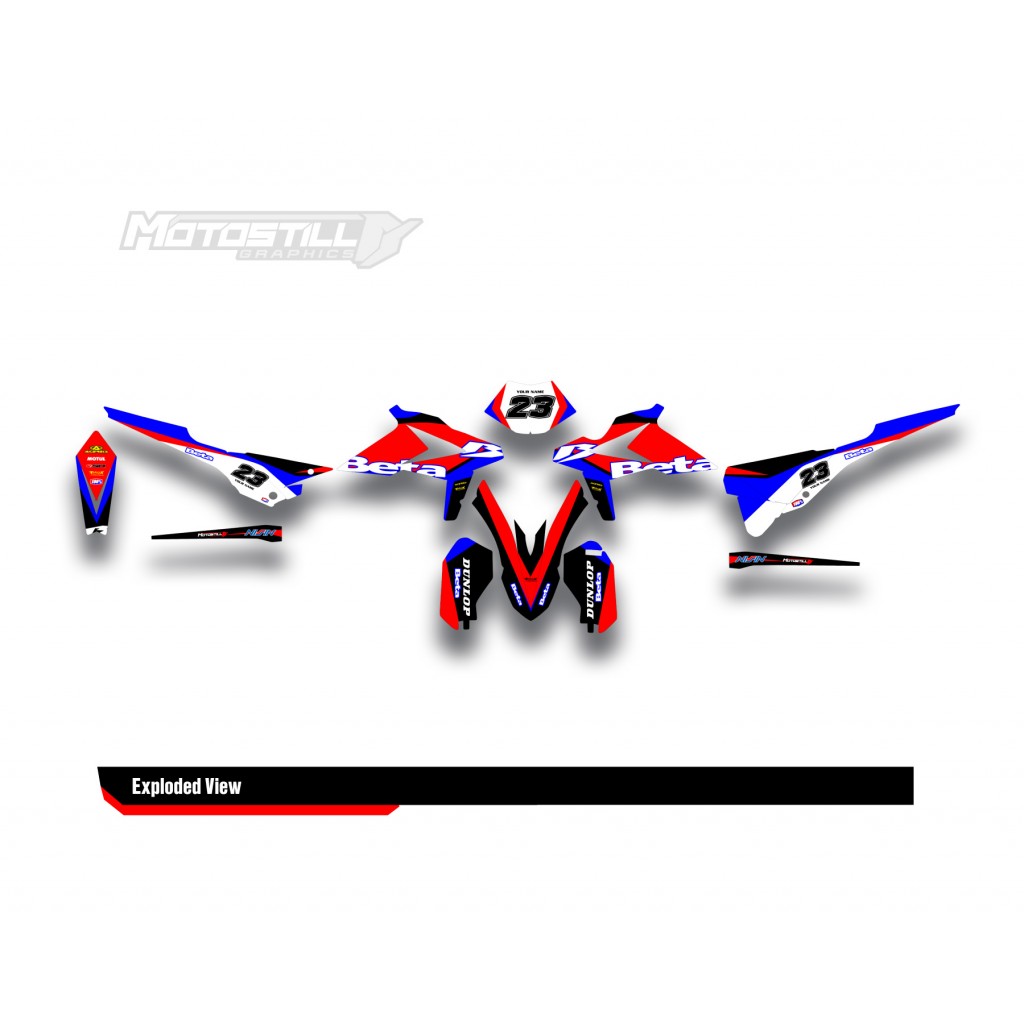 BETA RR GRAPHIC SET - DECAL KIT