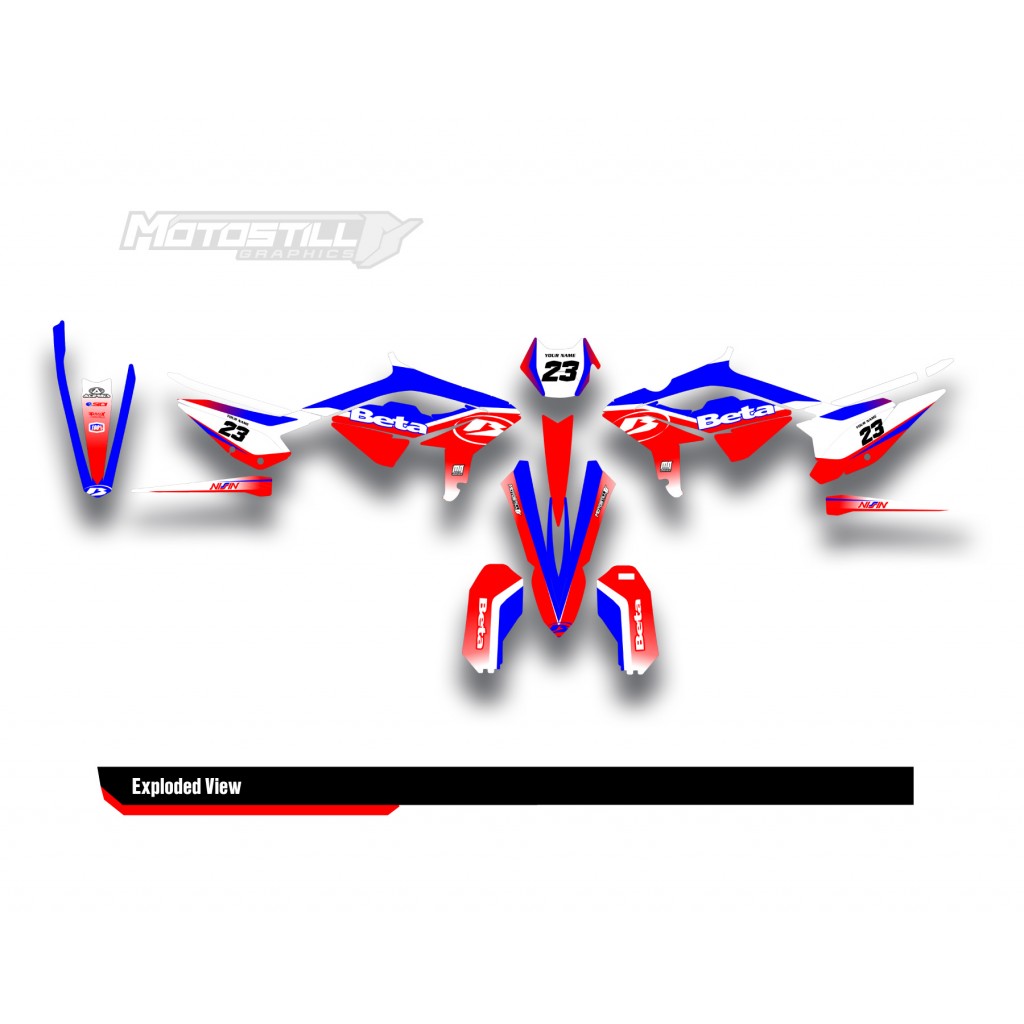 BETA RR GRAPHIC SET - DECAL KIT
