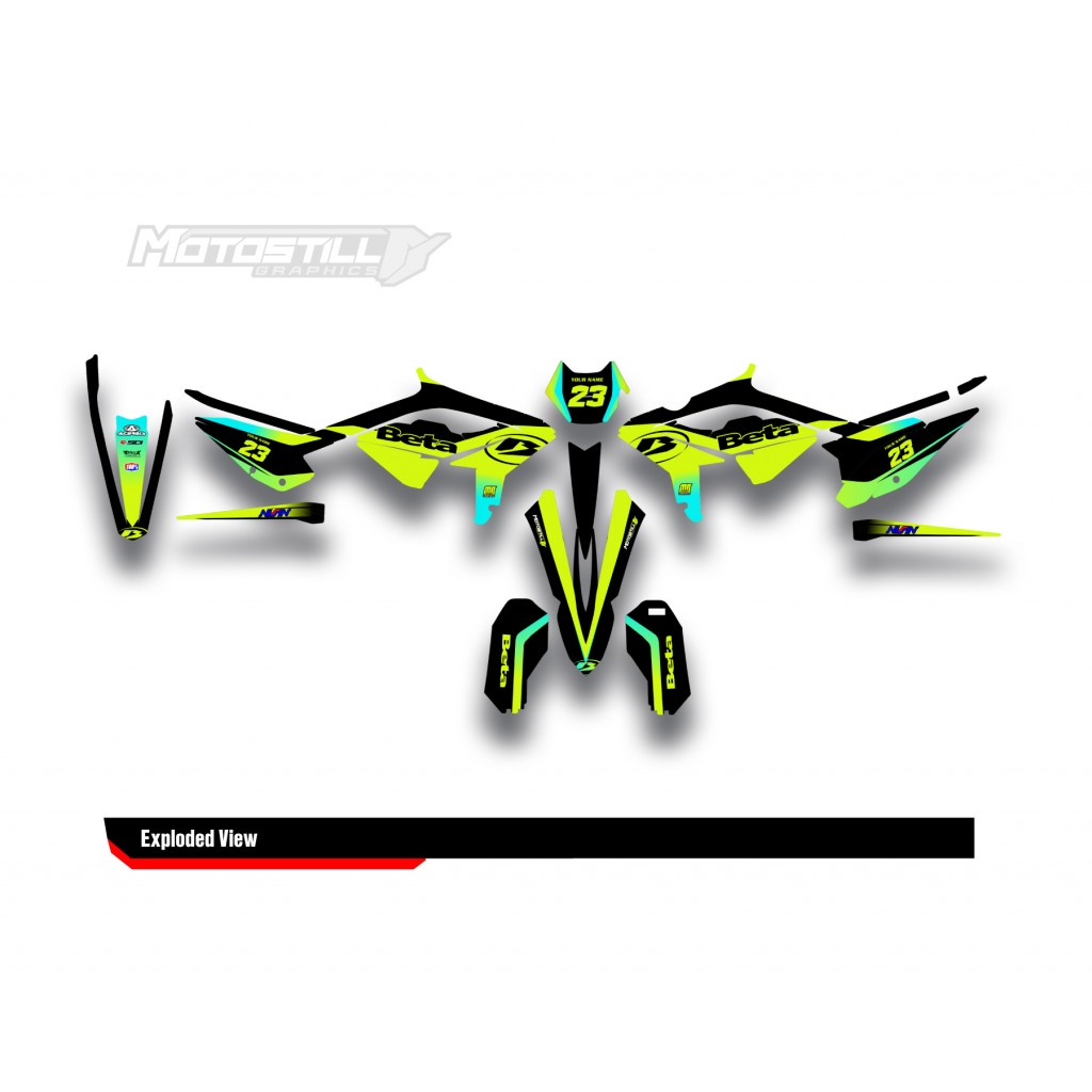BETA RR GRAPHIC SET - DECAL KIT