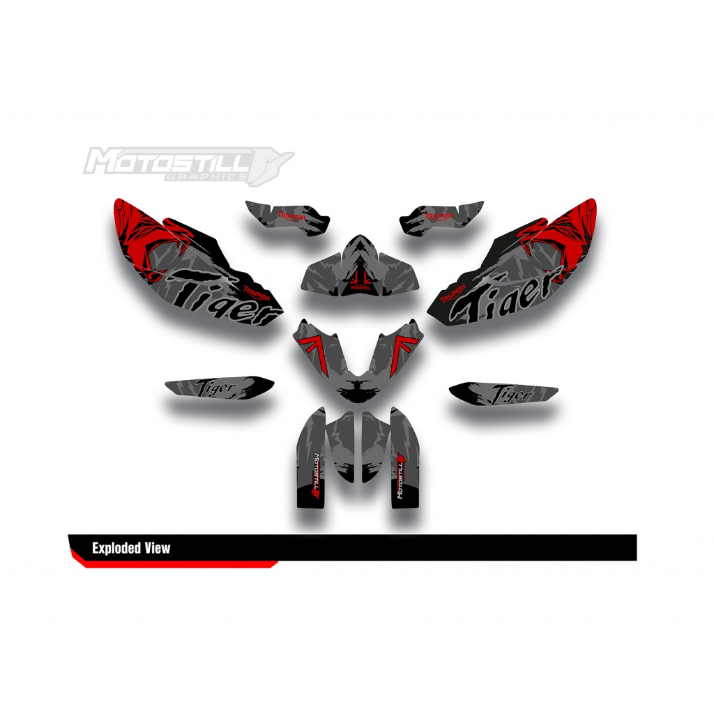TRIUMPH TIGER 800 GRAPHIC STICKER SET DECAL KIT