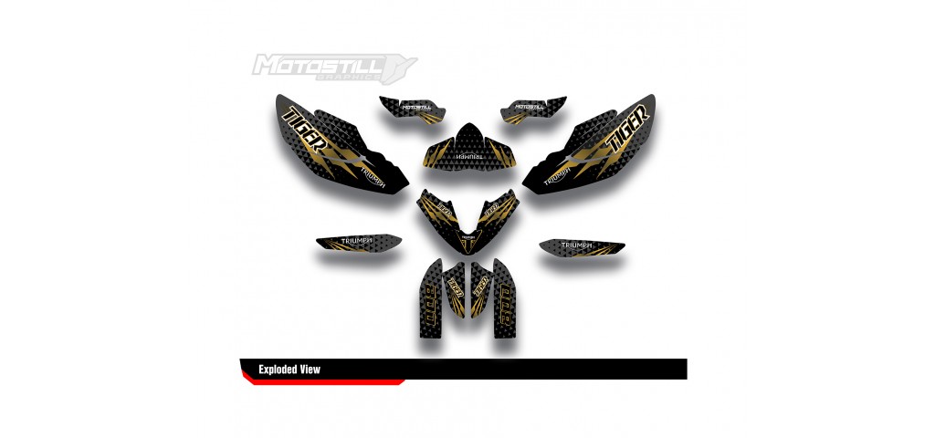 TRIUMPH TIGER 800 GRAPHIC STICKER SET DECAL KIT