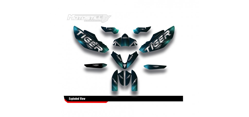 TRIUMPH TIGER 800 GRAPHIC STICKER SET DECAL KIT