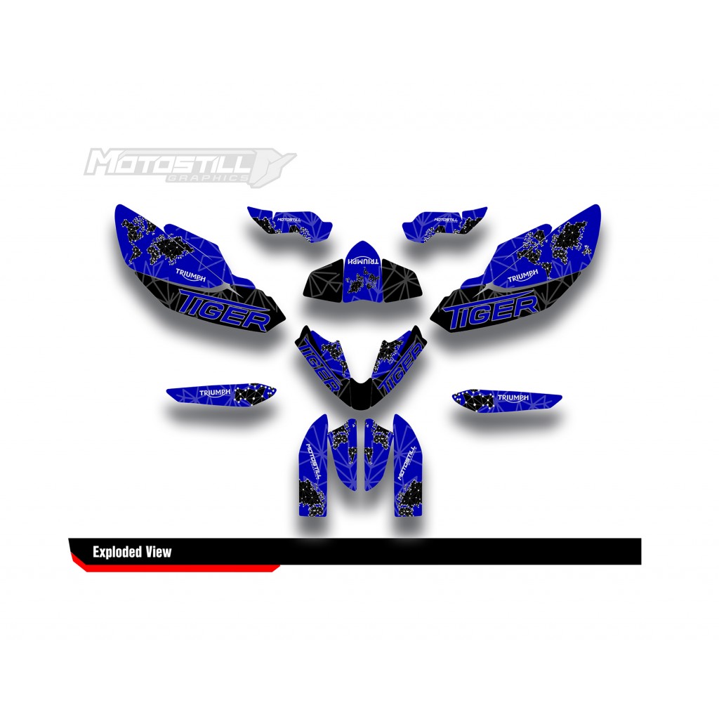 TRIUMPH TIGER 800 GRAPHIC STICKER SET DECAL KIT
