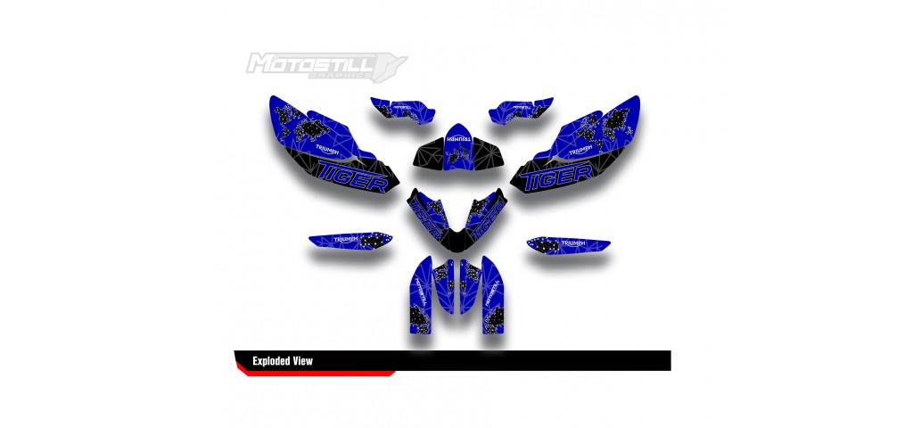 TRIUMPH TIGER 800 GRAPHIC STICKER SET DECAL KIT