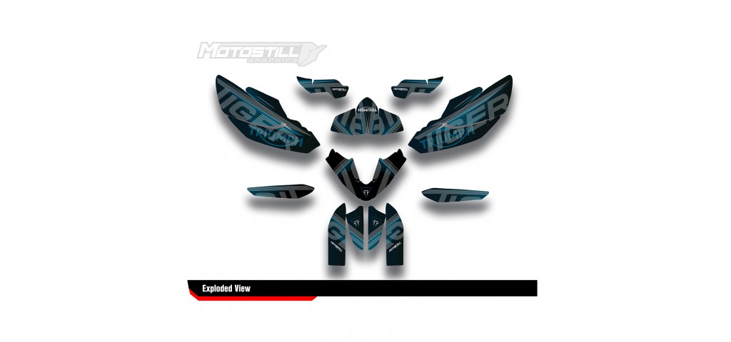 TRIUMPH TIGER 800 GRAPHIC STICKER SET DECAL KIT