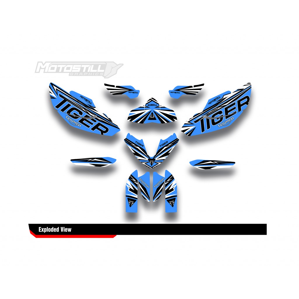 TRIUMPH TIGER 800 GRAPHIC STICKER SET DECAL KIT