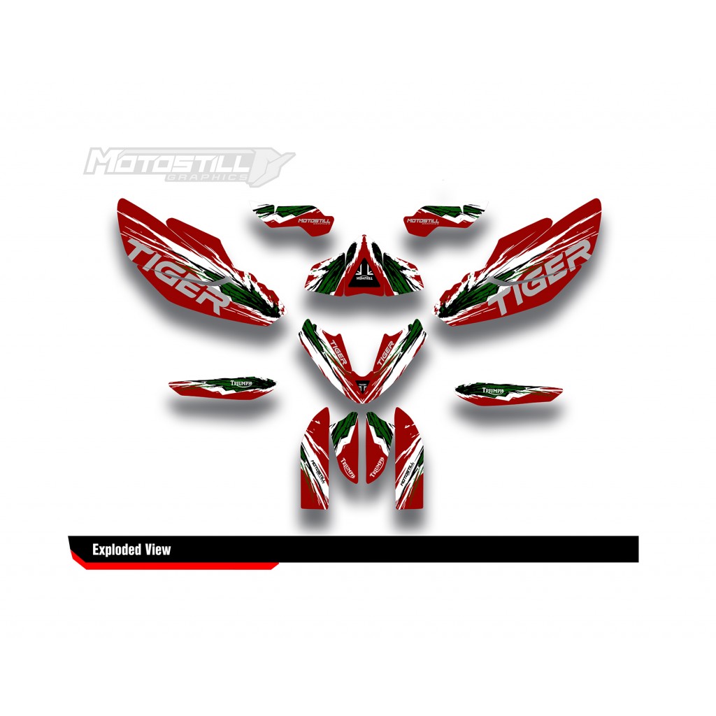 TRIUMPH TIGER 800 GRAPHIC STICKER SET DECAL KIT