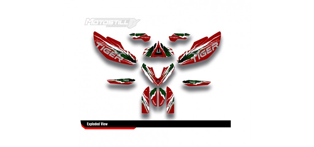 TRIUMPH TIGER 800 GRAPHIC STICKER SET DECAL KIT