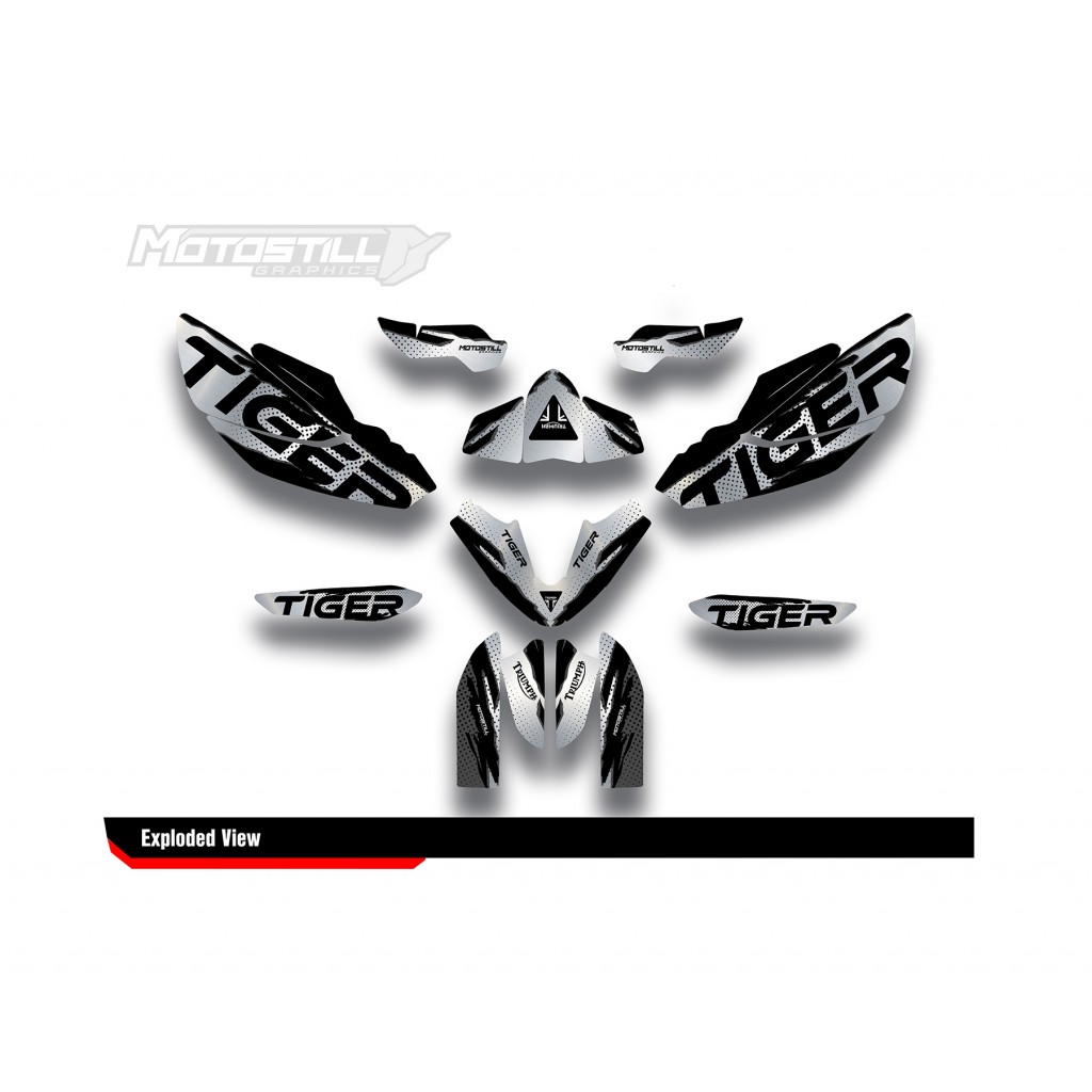 TRIUMPH TIGER 800 GRAPHIC STICKER SET DECAL KIT