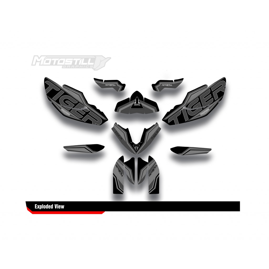 TRIUMPH TIGER 800 GRAPHIC STICKER SET DECAL KIT