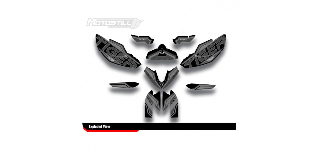 TRIUMPH TIGER 800 GRAPHIC STICKER SET DECAL KIT