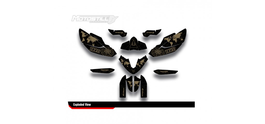 TRIUMPH TIGER 800 GRAPHIC STICKER SET DECAL KIT