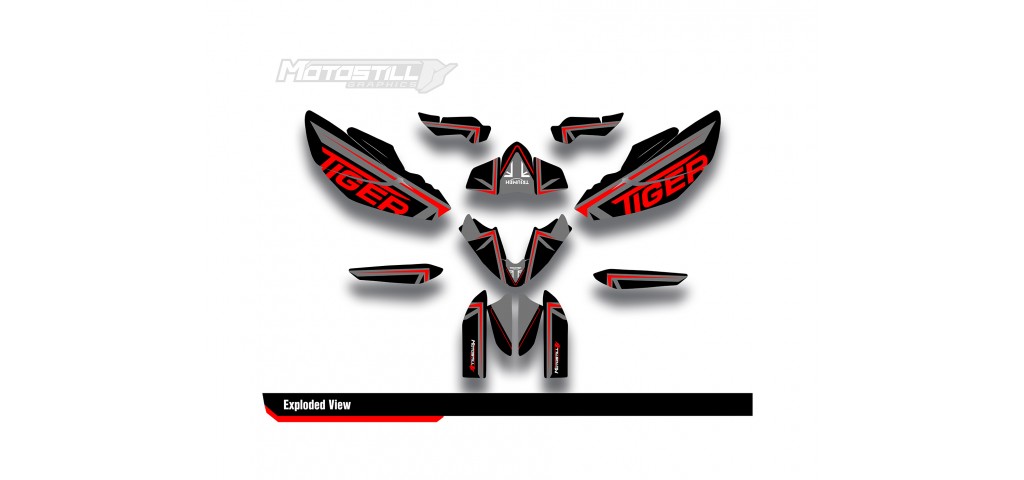 TRIUMPH TIGER 800 GRAPHIC STICKER SET DECAL KIT