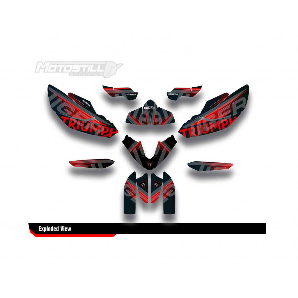 TRIUMPH TIGER 800 GRAPHIC STICKER SET DECAL KIT