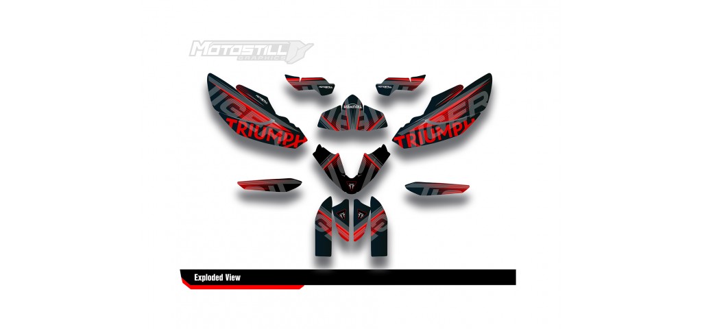 TRIUMPH TIGER 800 GRAPHIC STICKER SET DECAL KIT
