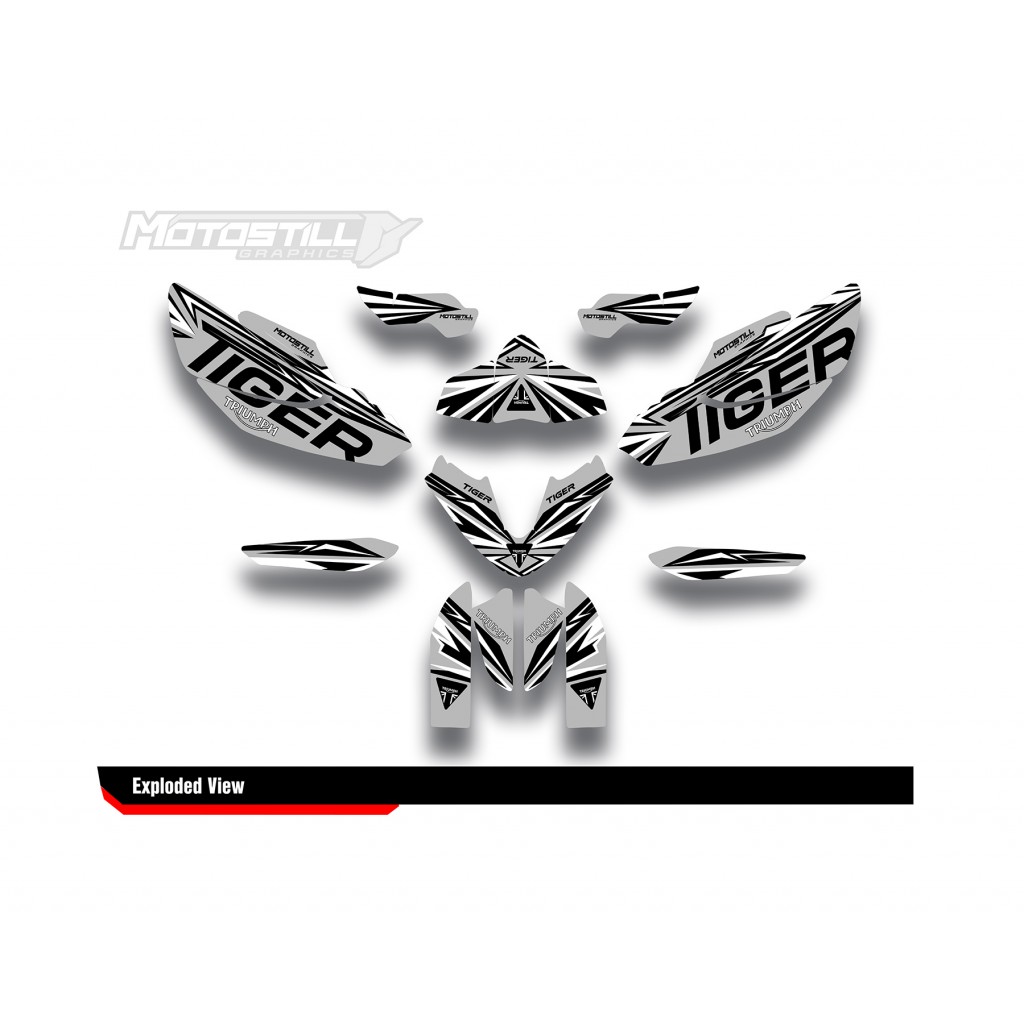 TRIUMPH TIGER 800 GRAPHIC STICKER SET DECAL KIT