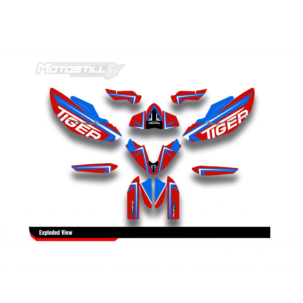 TRIUMPH TIGER 800 GRAPHIC STICKER SET DECAL KIT