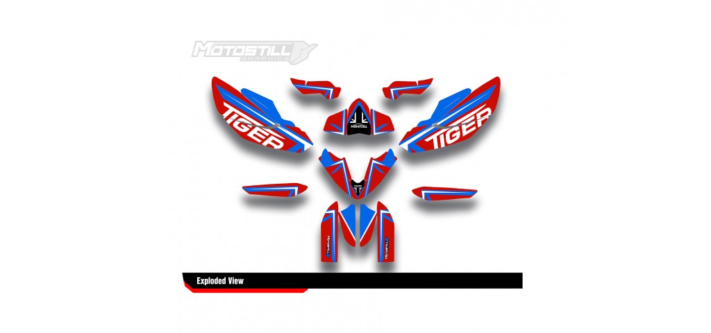 TRIUMPH TIGER 800 GRAPHIC STICKER SET DECAL KIT