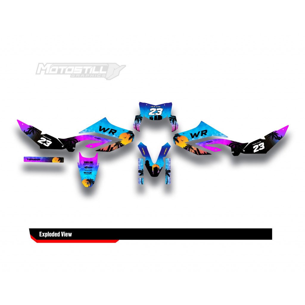 YAMAHA WR125 R-X GRAPHIC STICKER SET DECAL KIT