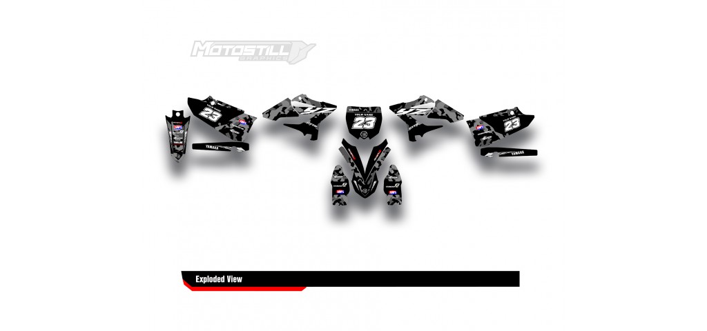 YAMAHA YZ 125 - 250 GRAPHIC STICKER SET DECAL KIT