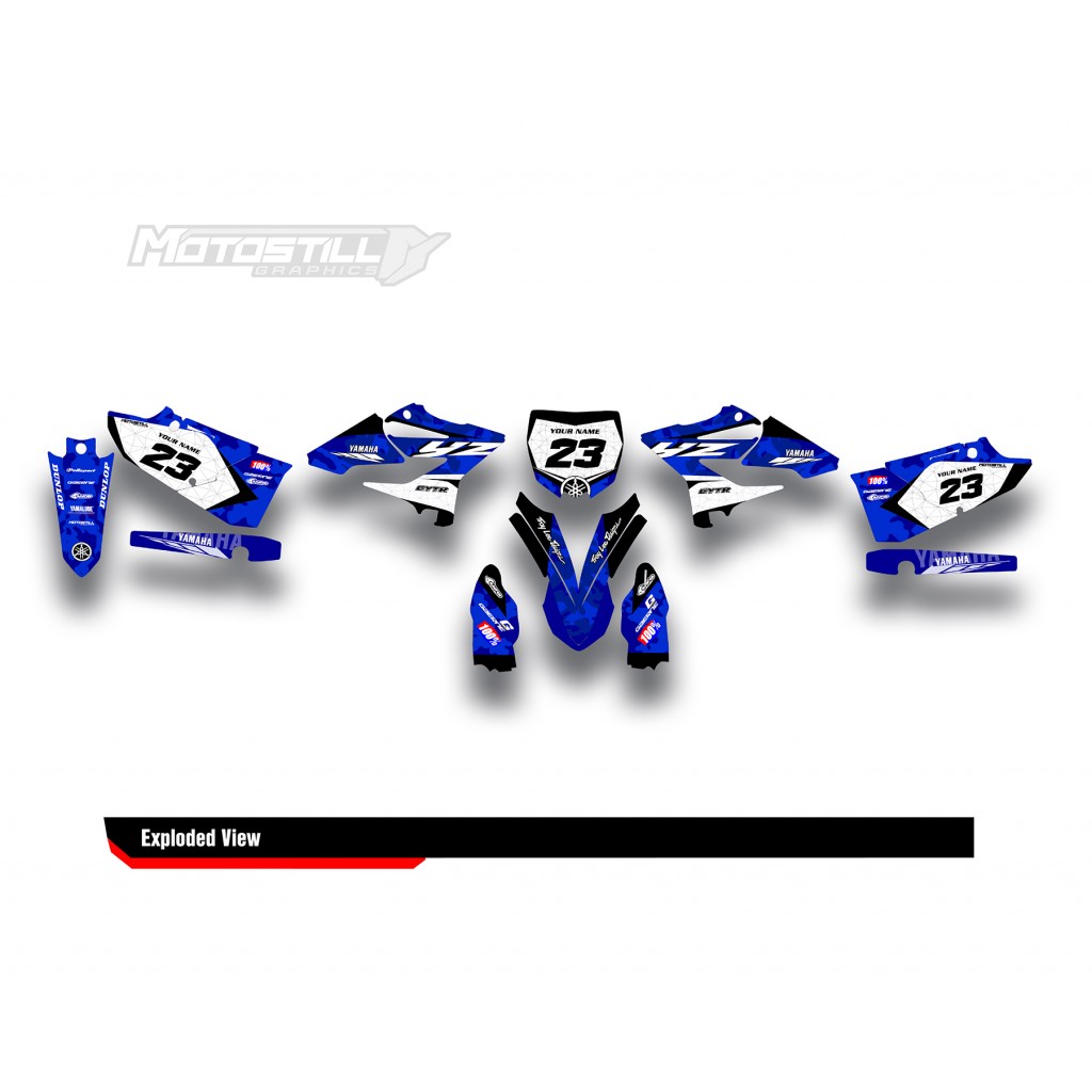 YAMAHA YZ 125 - 250 GRAPHIC STICKER SET DECAL KIT