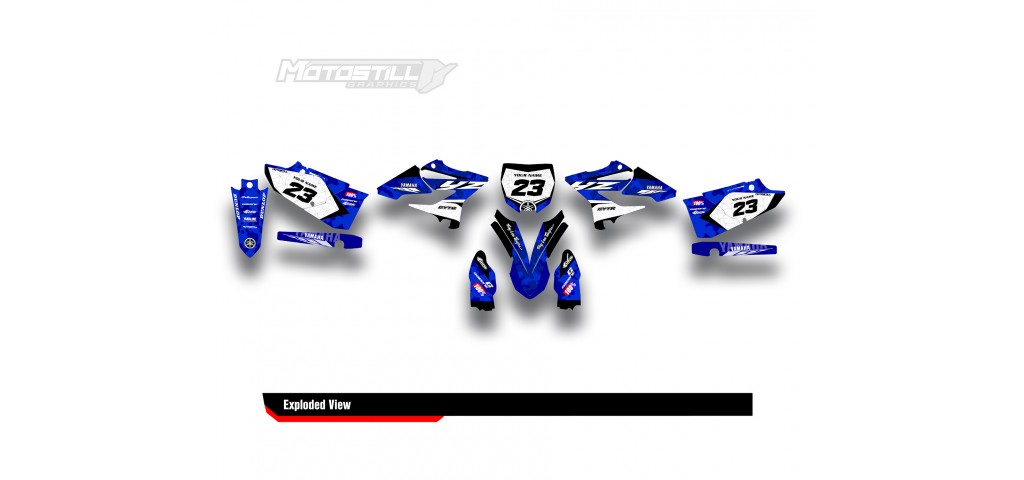 YAMAHA YZ 125 - 250 GRAPHIC STICKER SET DECAL KIT
