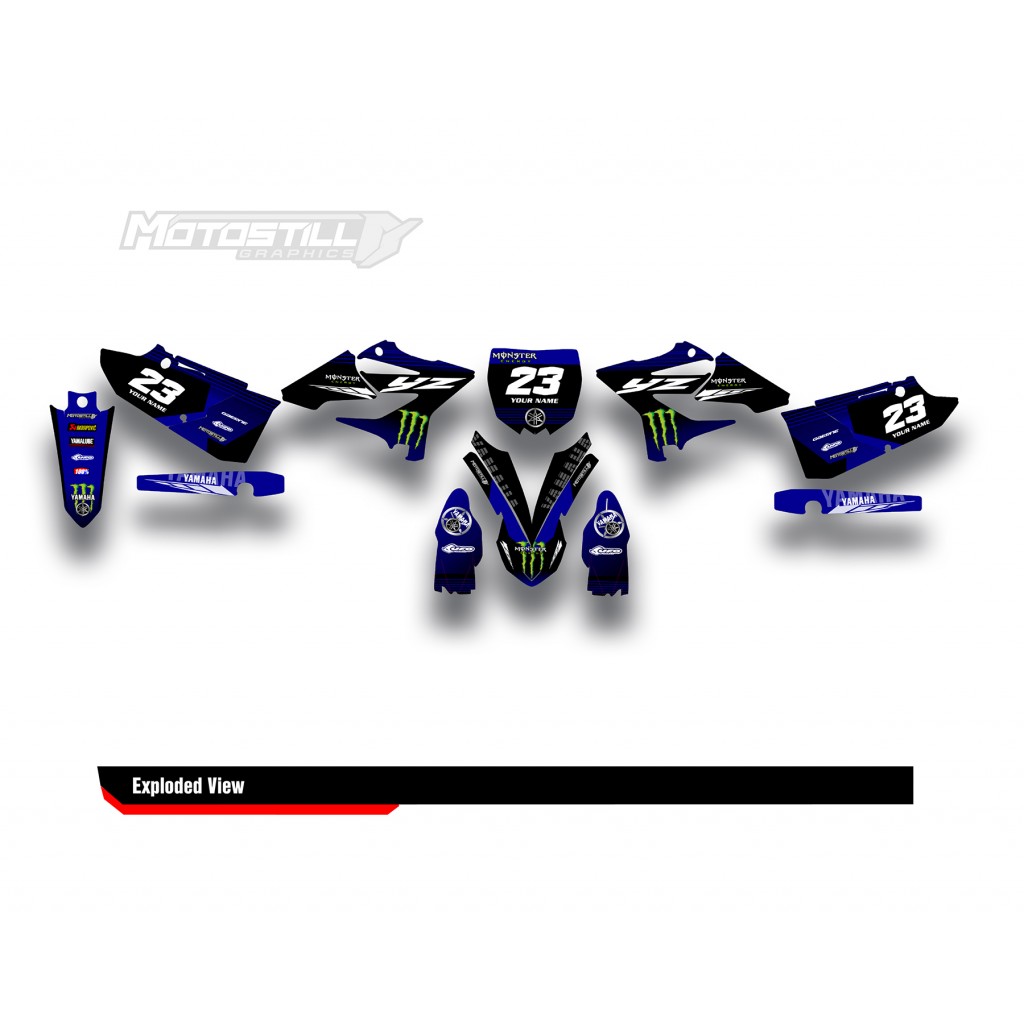 YAMAHA YZ 125 - 250 GRAPHIC STICKER SET DECAL KIT