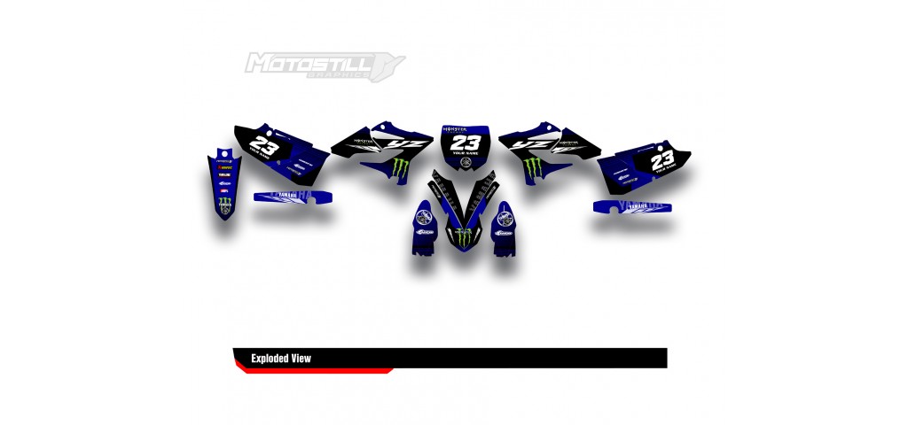 YAMAHA YZ 125 - 250 GRAPHIC STICKER SET DECAL KIT