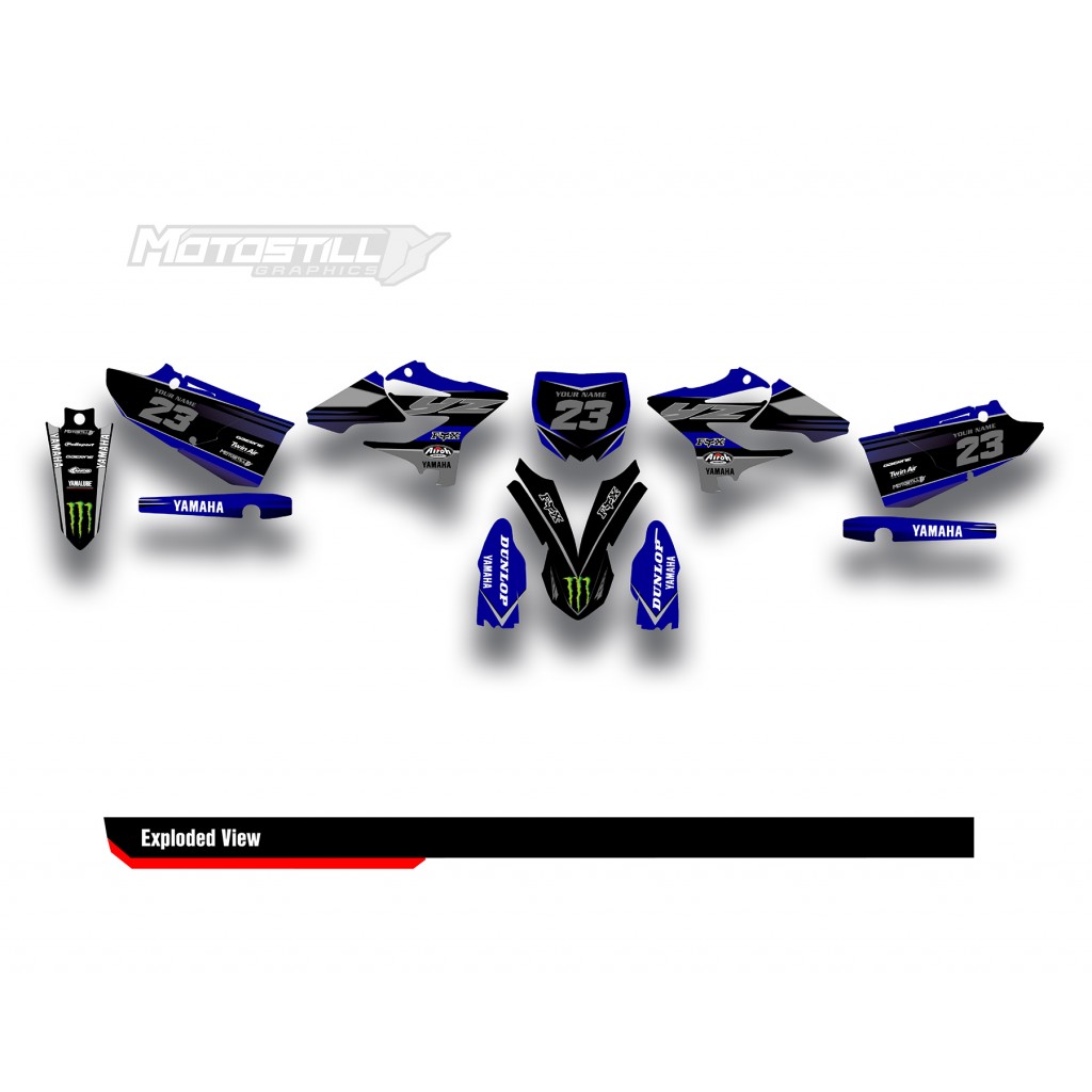 YAMAHA YZ 125 - 250 GRAPHIC STICKER SET DECAL KIT