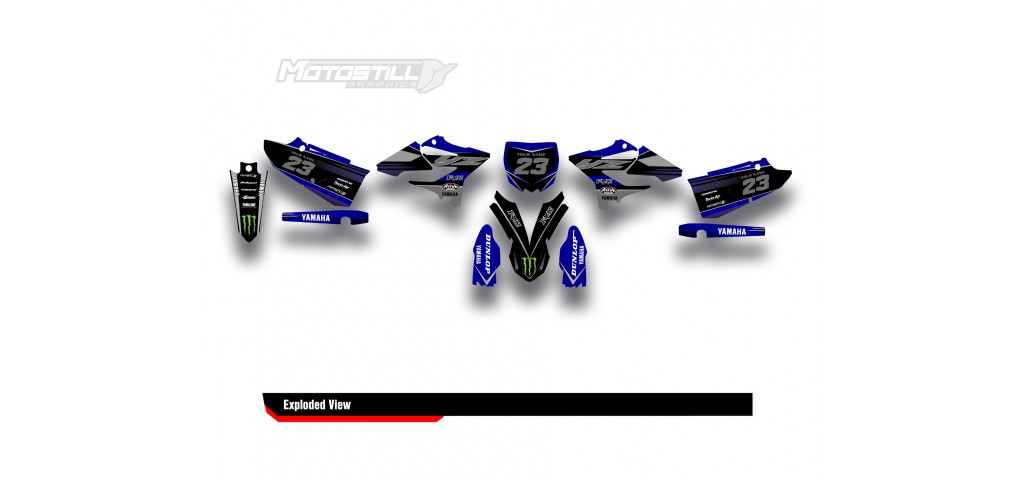 YAMAHA YZ 125 - 250 GRAPHIC STICKER SET DECAL KIT
