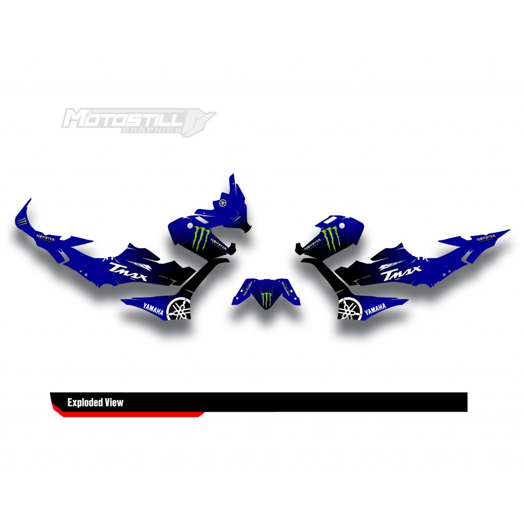 YAMAHA TMAX GRAPHIC STICKER SET - DECAL KIT