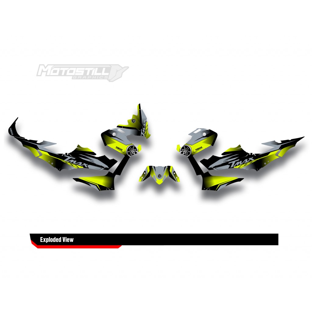 YAMAHA TMAX GRAPHIC STICKER SET - DECAL KIT