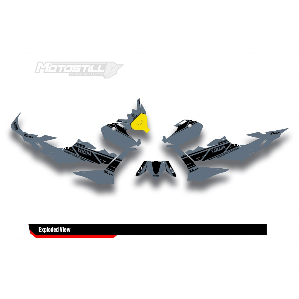 YAMAHA TMAX GRAPHIC STICKER SET - DECAL KIT