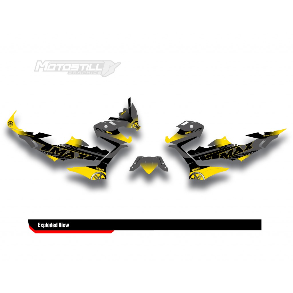 YAMAHA TMAX GRAPHIC STICKER SET - DECAL KIT