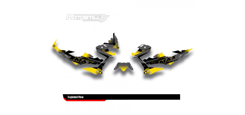 YAMAHA TMAX GRAPHIC STICKER SET - DECAL KIT