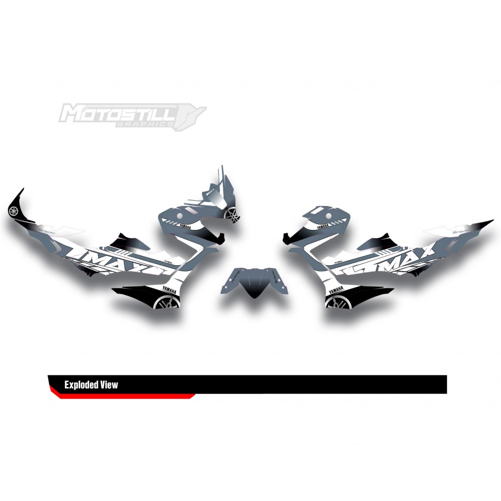 YAMAHA TMAX GRAPHIC STICKER SET - DECAL KIT