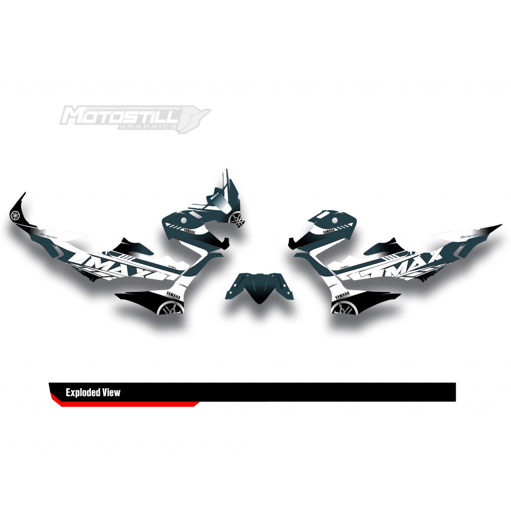 YAMAHA TMAX GRAPHIC STICKER SET - DECAL KIT