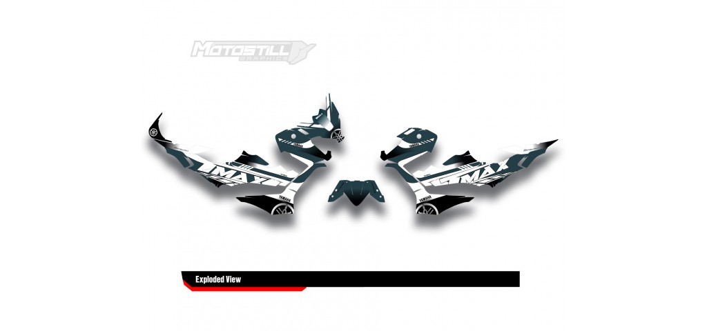YAMAHA TMAX GRAPHIC STICKER SET - DECAL KIT