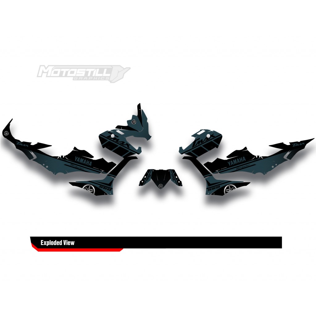 YAMAHA TMAX GRAPHIC STICKER SET - DECAL KIT