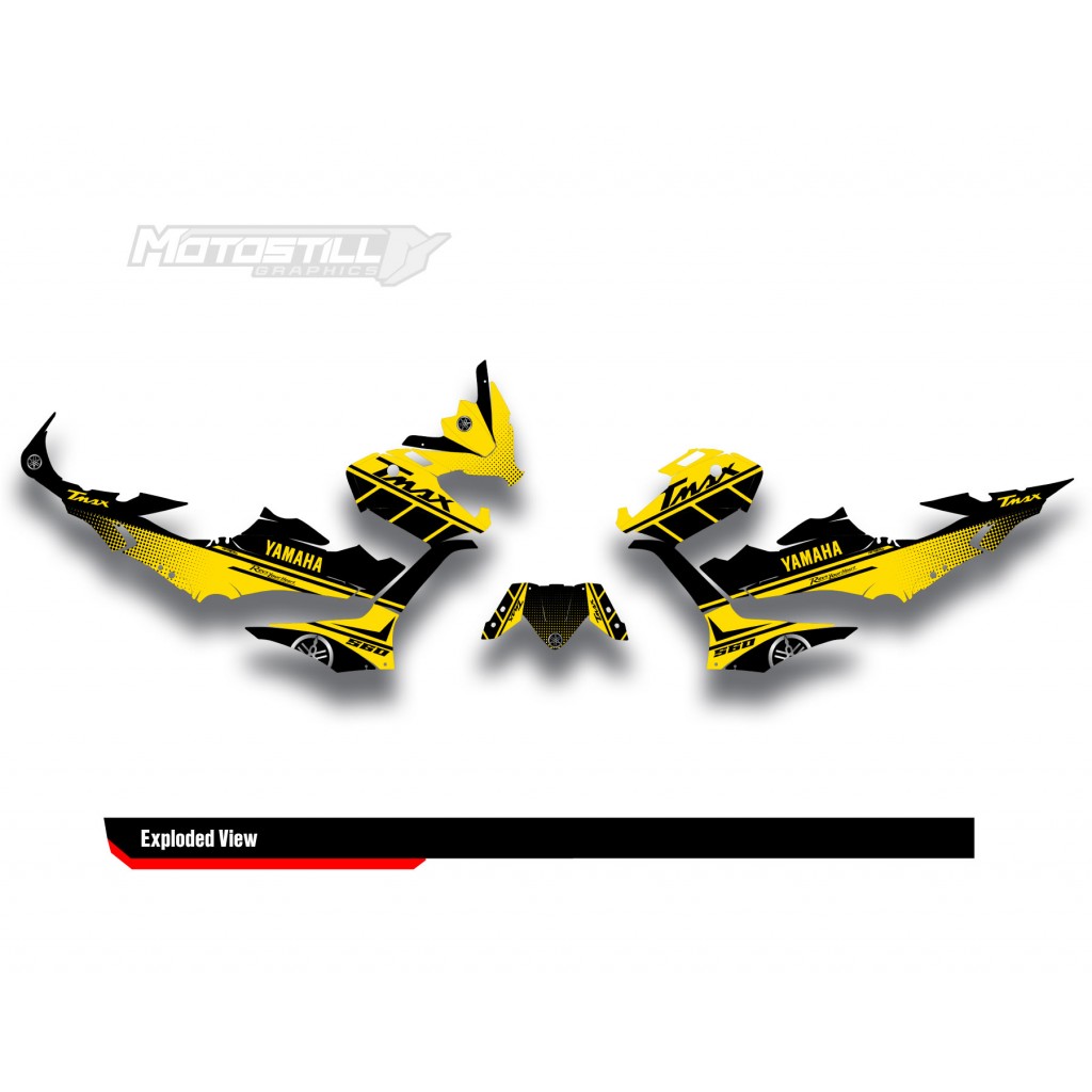 YAMAHA TMAX GRAPHIC STICKER SET - DECAL KIT