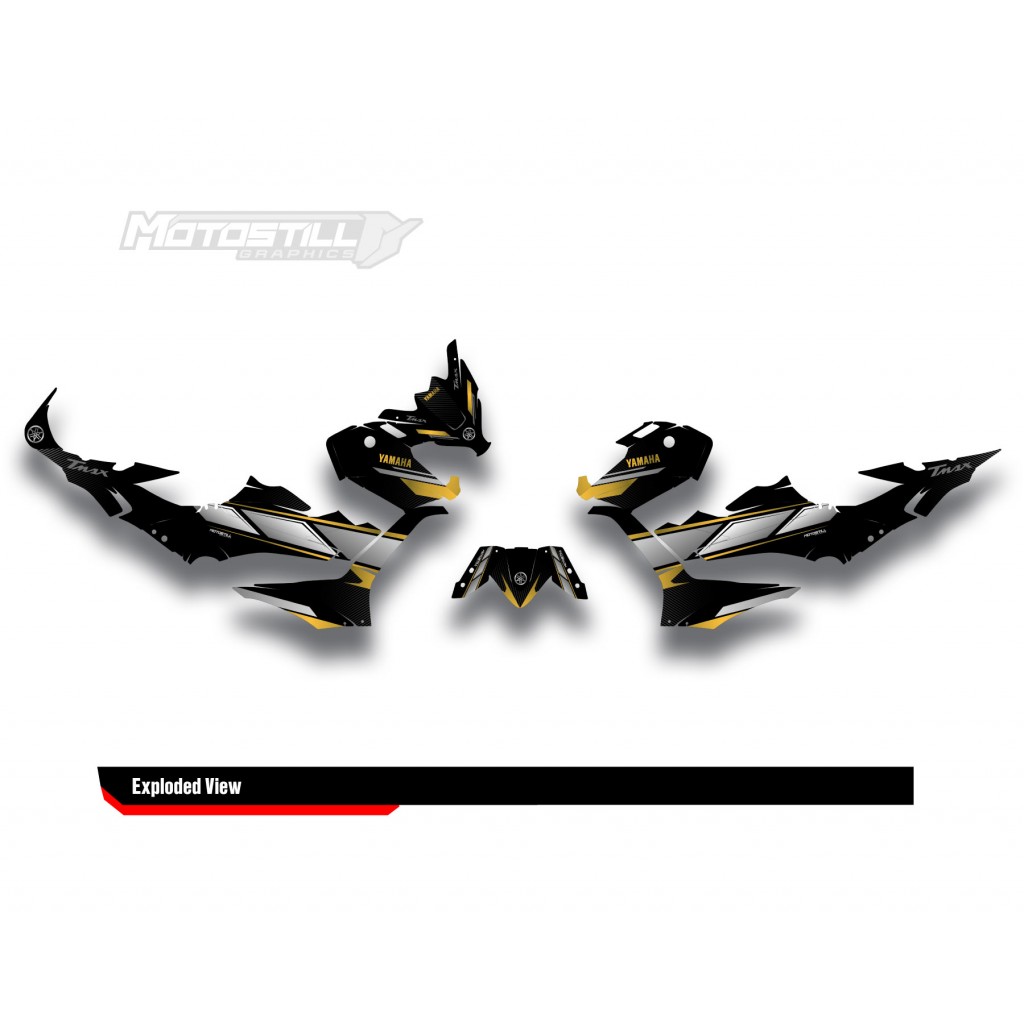 YAMAHA TMAX GRAPHIC STICKER SET - DECAL KIT