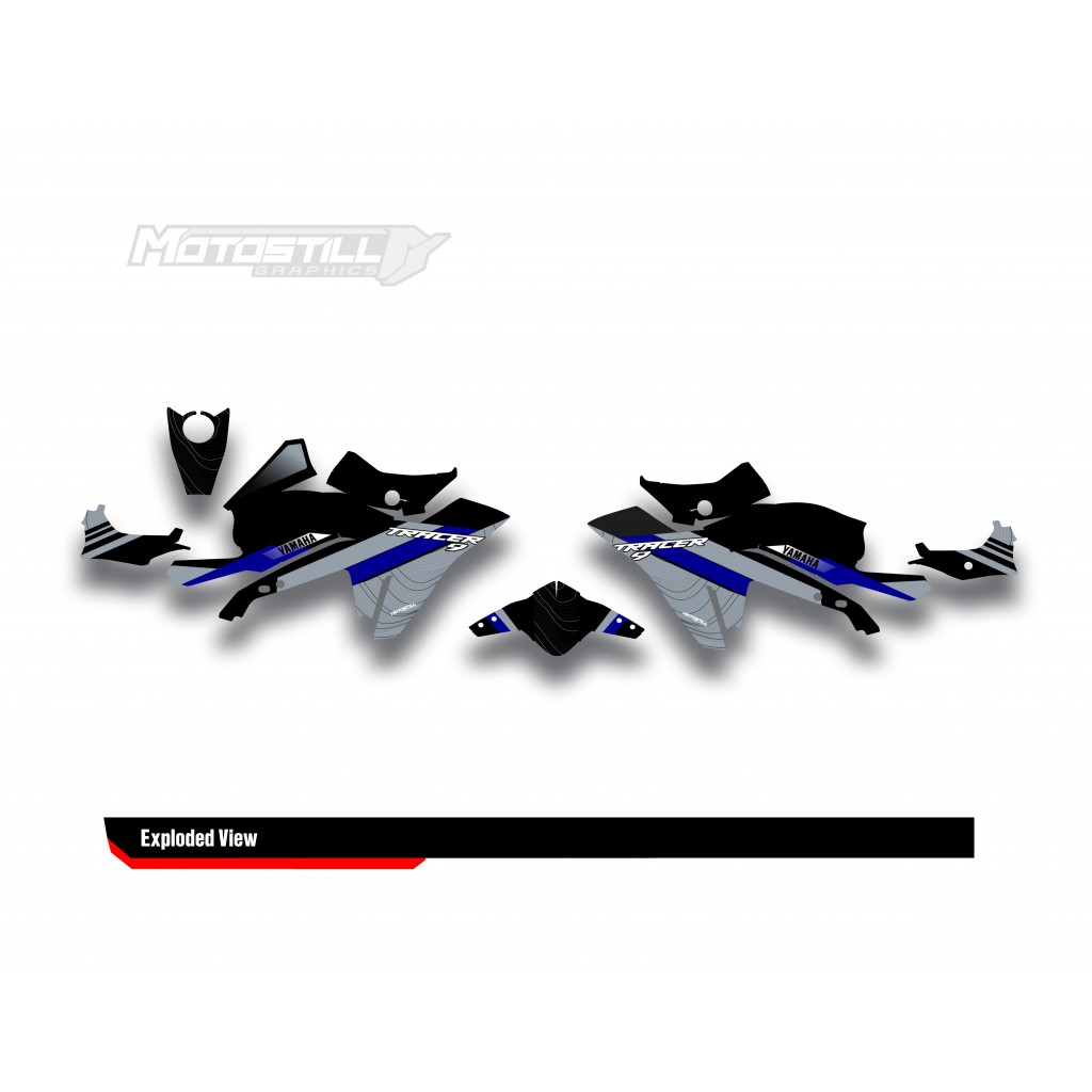 Yamaha Tracer 9 / GT / GT+ - 2021 - 2024  Graphic Set - Decal  Kit 