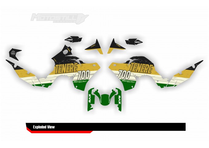 Yamaha T7 Tenere 700 Full Graphic Sticker Decal Wrap Kit Fits 