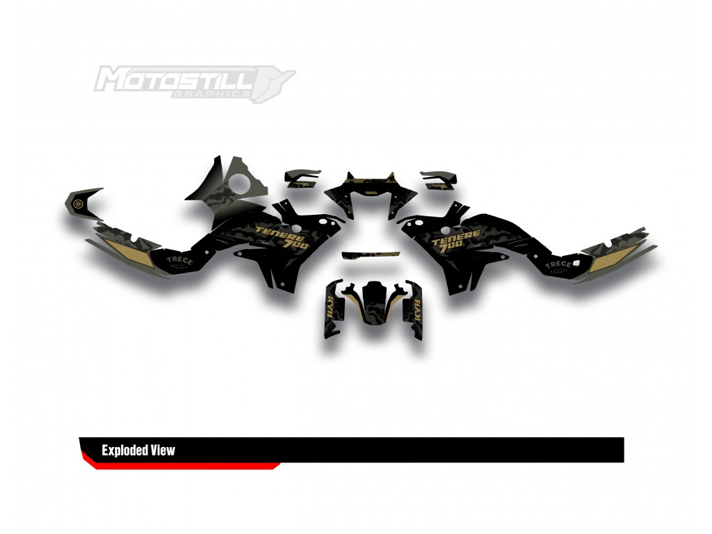 Yamaha Tenere 700 / World Raıd - 2019 - 2025  Graphic Set - Decal  Kit 