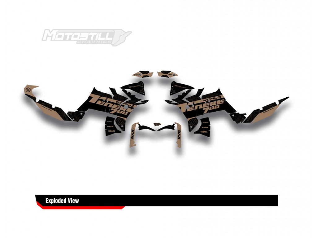 Yamaha Tenere 700 / World Raıd - 2019 - 2025  Graphic Set - Decal  Kit 