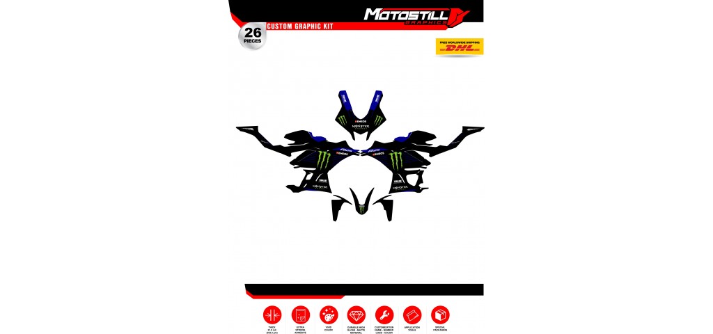 YAMAHA R25 / R3 GRAPHIC STICKER SET DECAL KIT