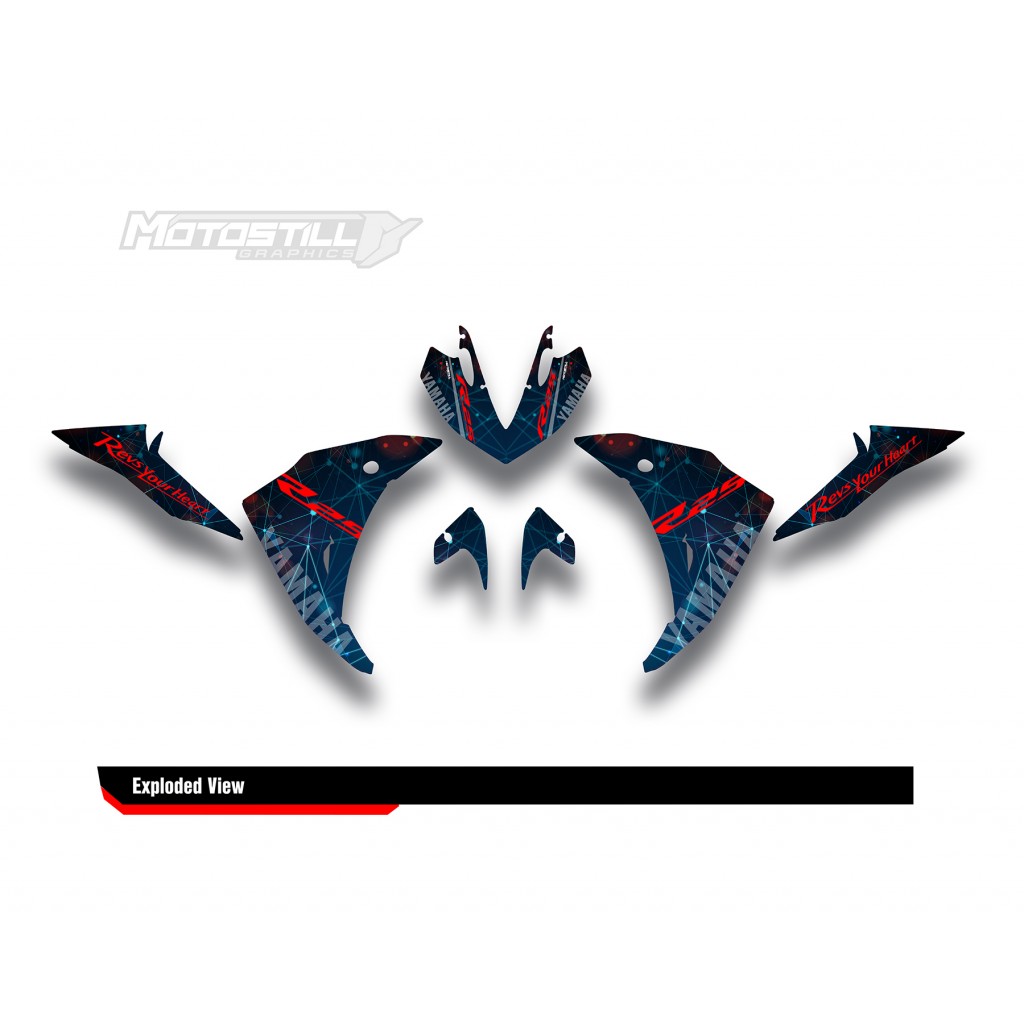 YAMAHA R25 / R3 GRAPHIC STICKER SET DECAL KIT