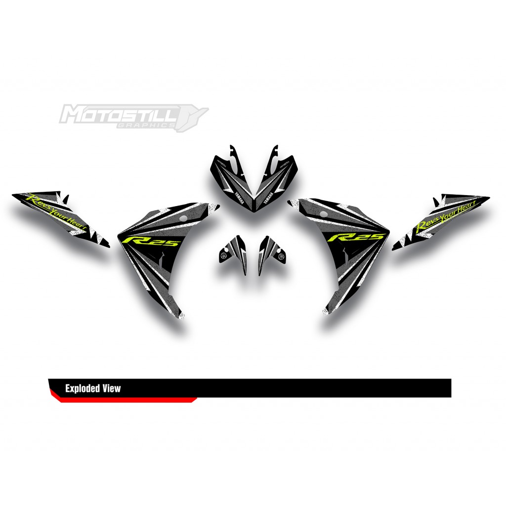 YAMAHA R25 / R3 GRAPHIC STICKER SET DECAL KIT